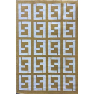 سجاد فندي مايباخ ابيض ذهبي