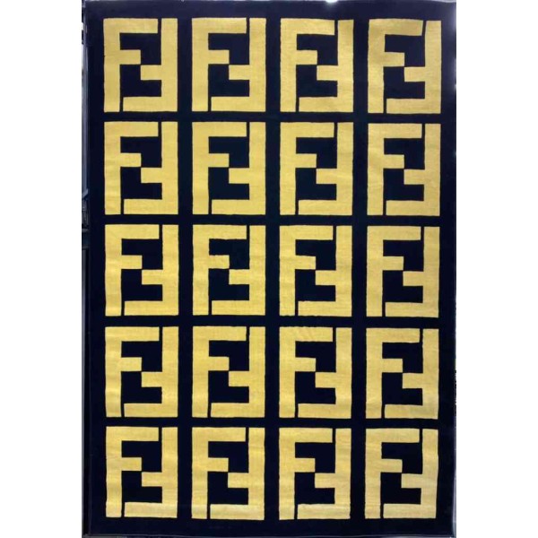 Fendi Maybach Rugs Gold Black