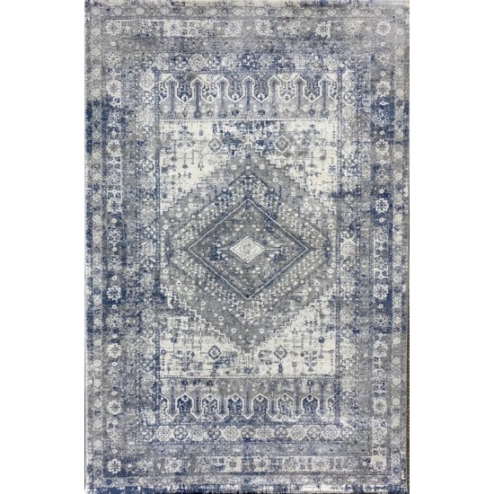 Bulgarian carpets Venezia 424 gray and dark blue
