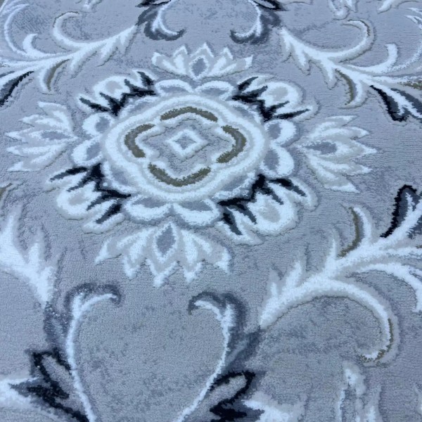 Turkish carpet with French pattern europe WH78A Light grey navy