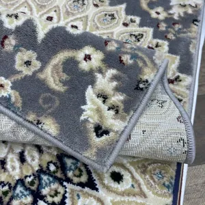 Classic Turkish patterned carpet Saif V421A gray