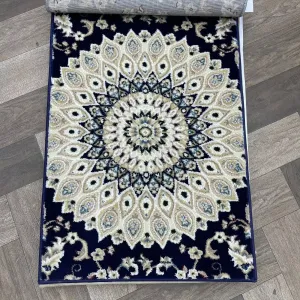 Classic Turkish patterned carpet Saif V421A navy