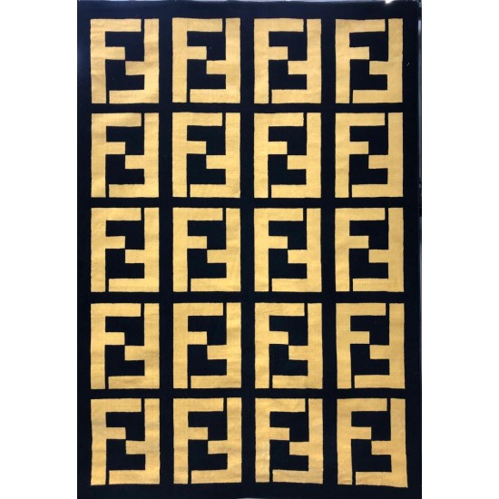 Carpet brands Fendi black and gold