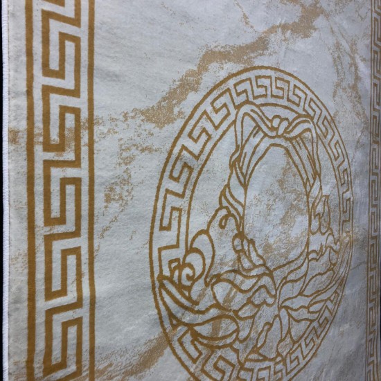 New Turkish My Bach Carpet Versace White and Gold