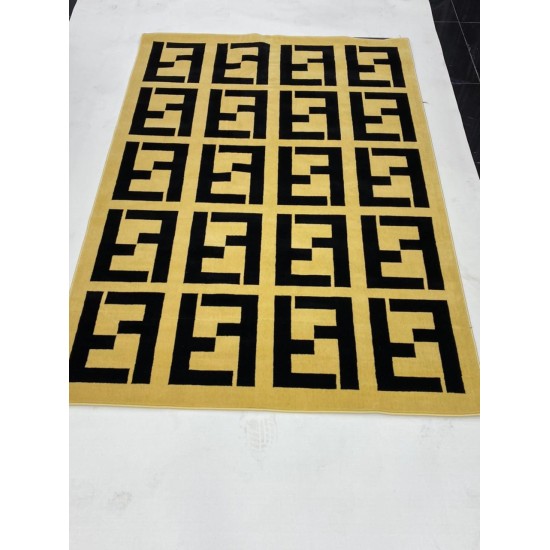 Fendi carpets are golden and black