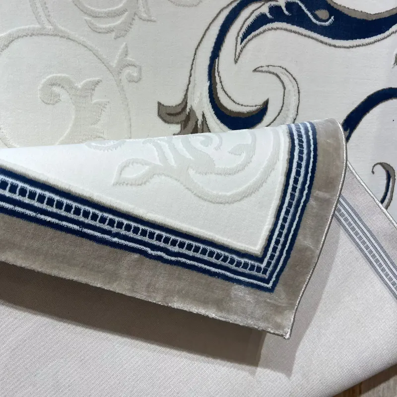Turkish rugs designer alnukhba 06167C blue size 100*300