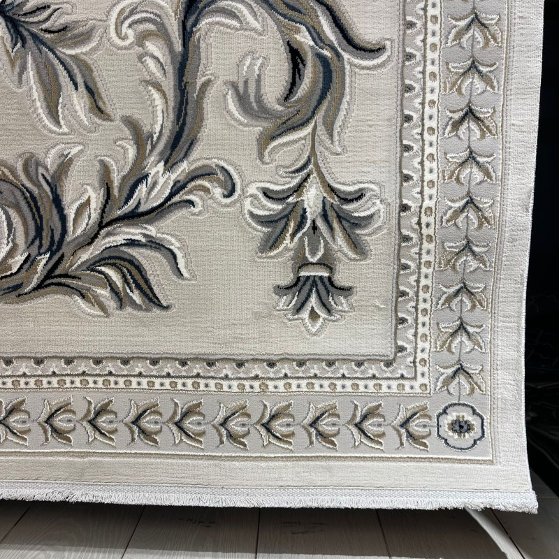 Turkish rug with French pattern Paris 32125B light beige size 300*400