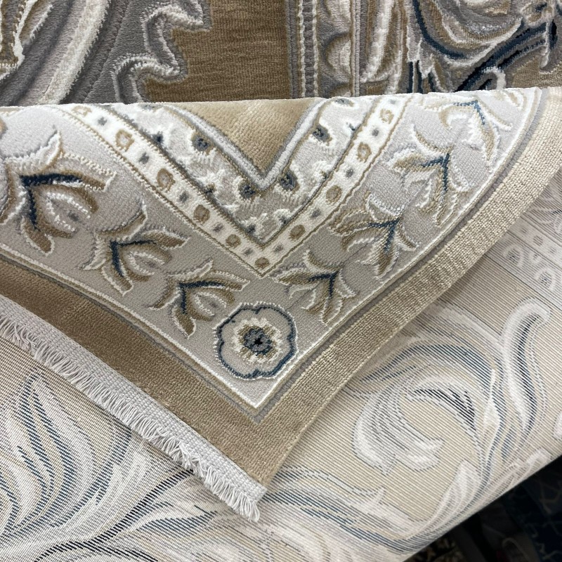 Turkish rug with French pattern Paris 32125B beige size 250*350