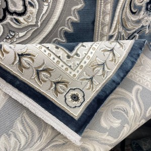 Turkish rug with French pattern Paris 32125B blue size 100*200