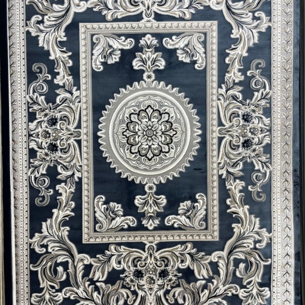 سجاد تركي نقش فرنسي باريس 32125B سماوي مقاس 100*200