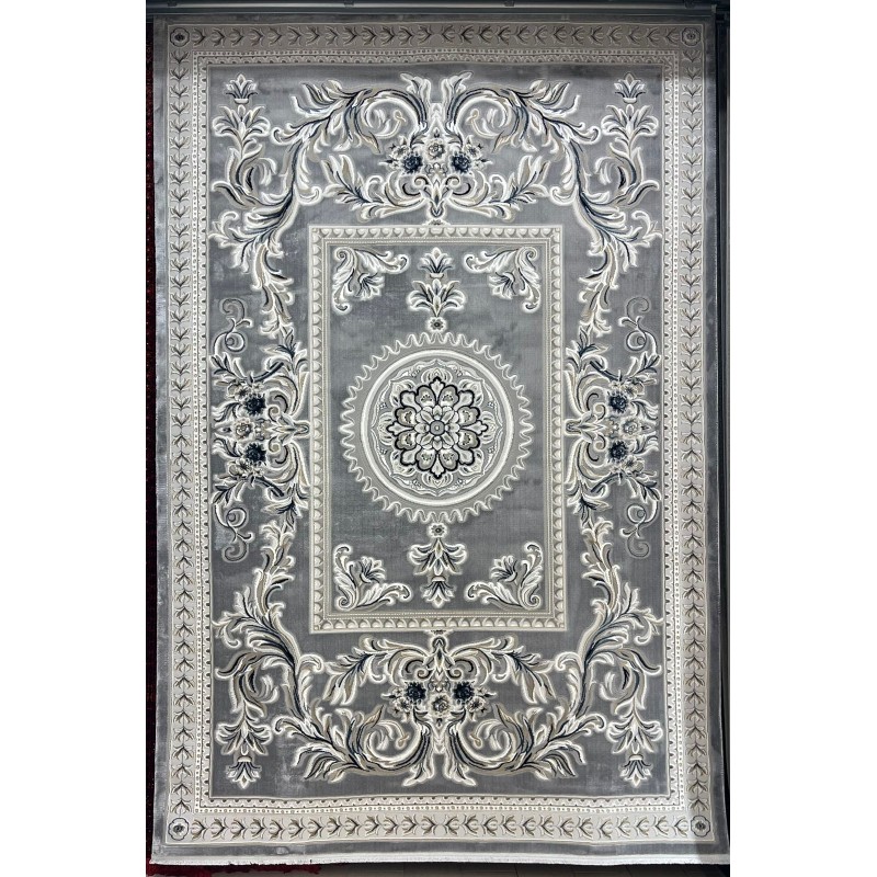 سجاد تركي نقش فرنسي باريس 32125B رصاصي مقاس 250*350