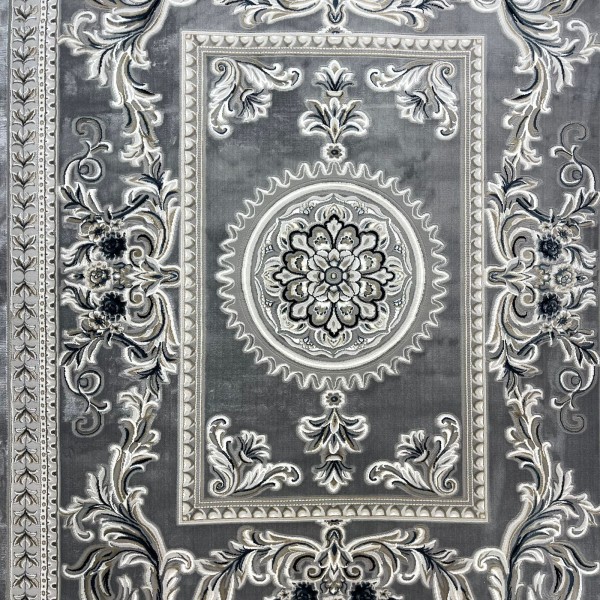 سجاد تركي نقش فرنسي باريس 32125B رصاصي مقاس 300*400