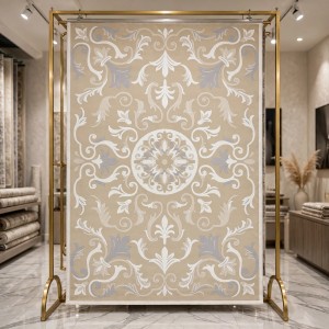 Hand woven AlHibah rug Korean design HR18A cream beige size 400*600