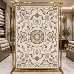 Hand woven AlHibah rug Korean design HR18A cream Dark beige size 400*700