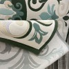 Hand woven AlHibah rug Korean design HR18A cream Dark green size 300*400