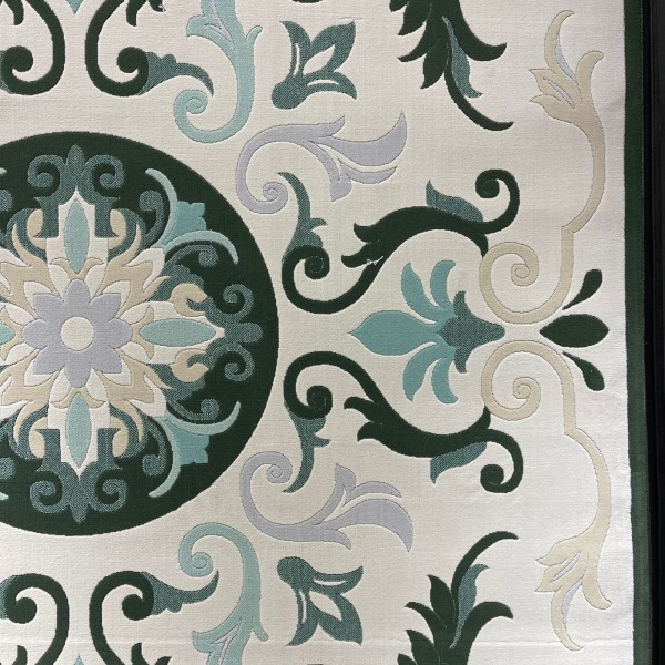 Hand woven AlHibah rug Korean design HR18A cream Dark green size 300*400