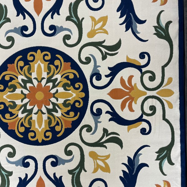 Hand woven AlHibah rug Korean design HR18A cream navy size 400*500