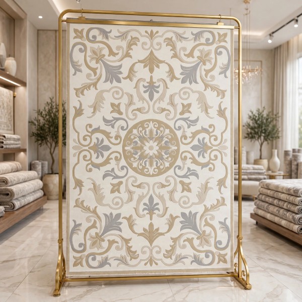 Hand woven AlHibah rug Korean design HR18A Light gray beige size 200*300