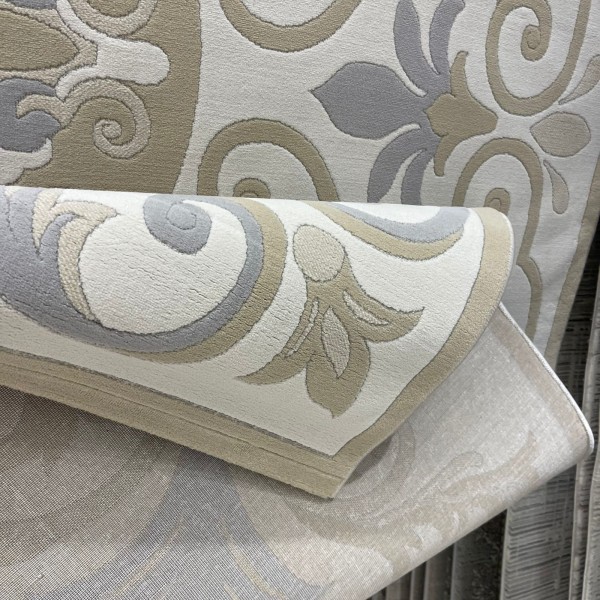 Hand woven AlHibah rug Korean design HR18A Light gray beige size 200*300