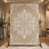 Hand woven AlHibah rug Korean design HR19A beige cream size 400*700
