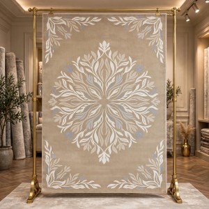Hand woven AlHibah rug Korean design HR19A beige cream size 300*400