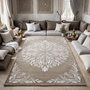 Hand woven AlHibah rug Korean design HR19A beige cream size 300*400