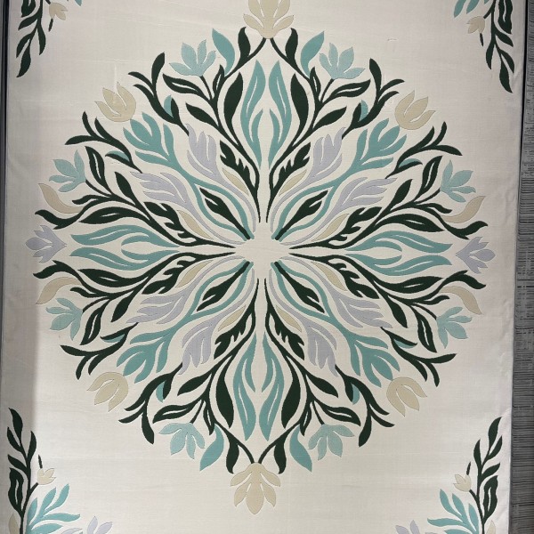 Hand woven AlHibah rug Korean design HR19A cream Dark green size 400*500