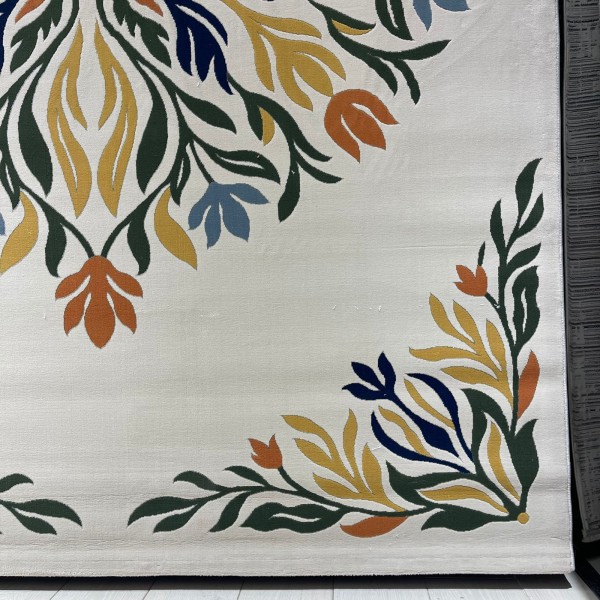Hand woven AlHibah rug Korean design HR19A cream vavy size 200*300