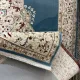 سجاد اصفهان تركي كلاسيك E506B سماوي مقاس 50*80