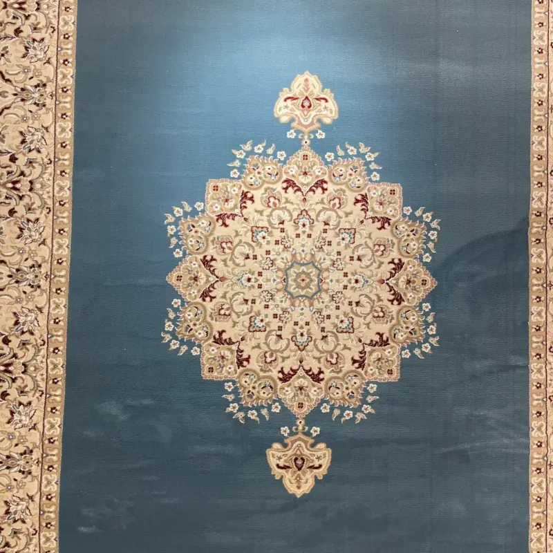 سجاد اصفهان تركي كلاسيك E506B سماوي مقاس 50*80