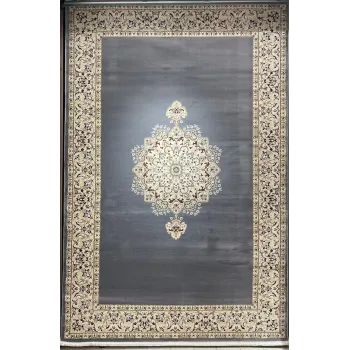 سجاد اصفهان تركي كلاسيك E506B رصاصي مقاس 50*80