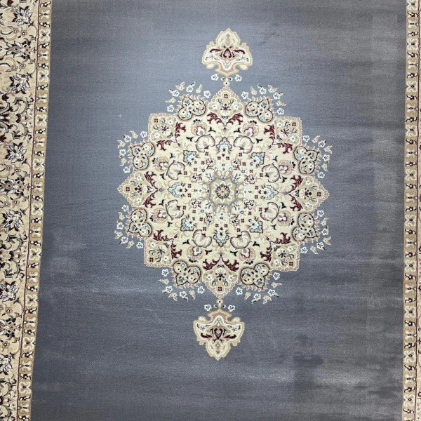 سجاد اصفهان تركي كلاسيك E506B رصاصي مقاس  100*200