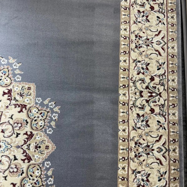سجاد اصفهان تركي كلاسيك E506B رصاصي مقاس  100*200