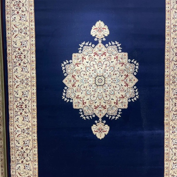 سجاد اصفهان تركي كلاسيك E506B كحلي مقاس 400*400