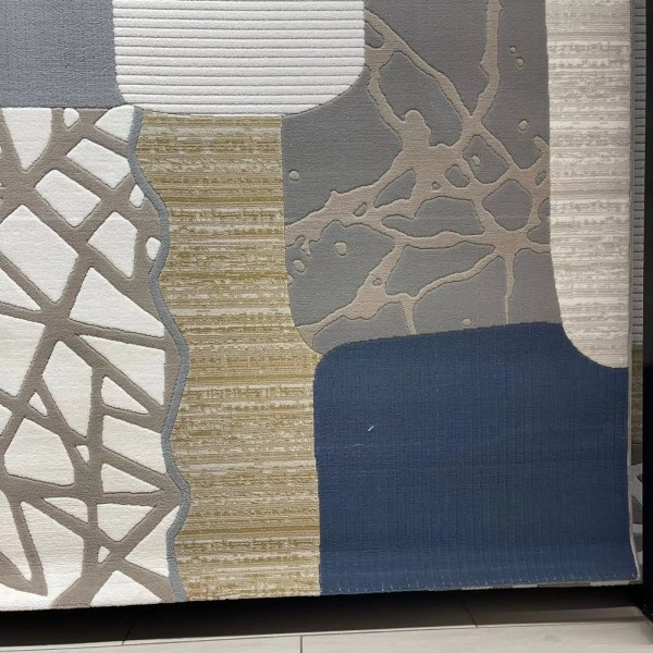 Turkish rugs designer lamsa HC02A cream blue size 100*300