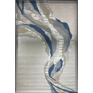 Turkish rugs designer lamsa HC32A cream blue size 100*300