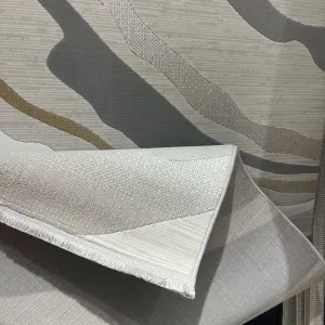 سجاد تركي المصممين لمسة HC35A كريم رصاصي مقاس 50*80