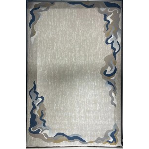 Turkish rugs designer lamsa HC36A cream blue size 250*350