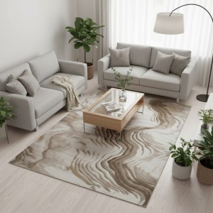 Turkish rugs Modern lamsa HC24A cream BROWN size 100*200
