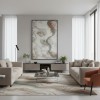 سجاد تركي مودرن لمسة HC24A كريم تيرا مقاس 300*400