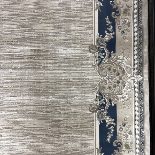 سجاد تركي مودرن لمسة HD37A كريم سماوي مقاس 200*300