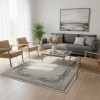 سجاد تركي مودرن لمسة HD37A كريم ابيض مقاس 150*220
