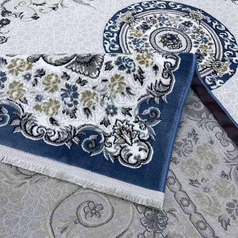 Marseille Turkish carpet NJ90A blue color size 100*200