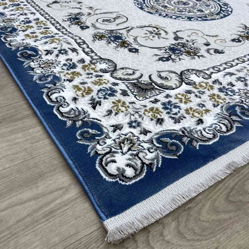 Marseille Turkish carpet NJ90A blue color size 100*200