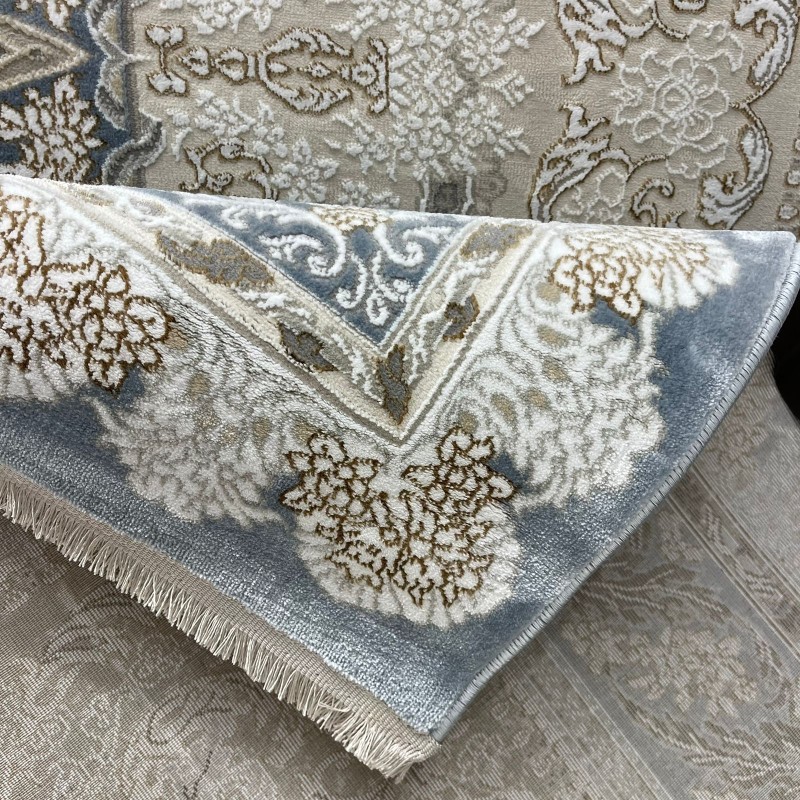 سجاد ميرال تركي كلاسيك EO06A كريم سماوي مقاس 200*300
