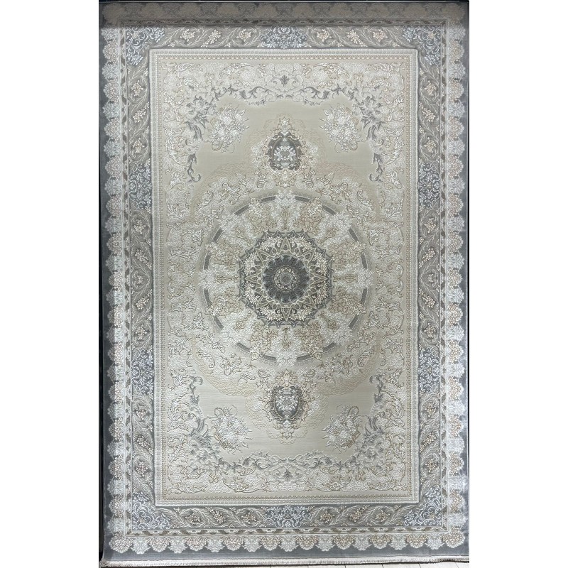 سجاد ميرال تركي كلاسيك EO06A كريم رصاصي غامق مقاس 300*400