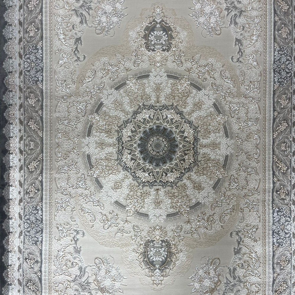 سجاد ميرال تركي كلاسيك EO06A كريم رصاصي غامق مقاس 400*800