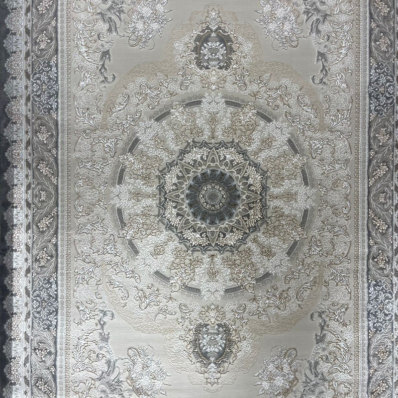 سجاد ميرال تركي كلاسيك EO06A كريم رصاصي غامق مقاس 300*400
