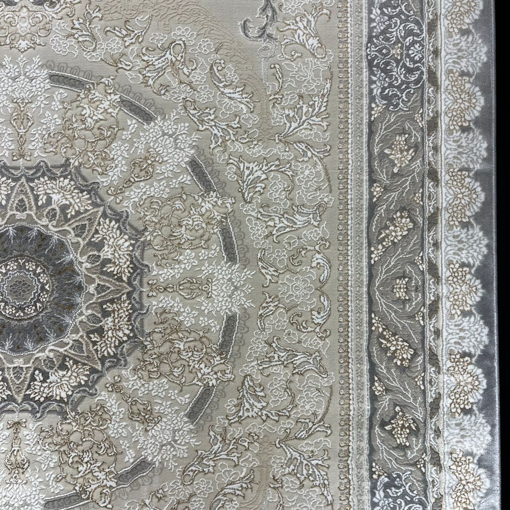 سجاد ميرال تركي كلاسيك EO06A كريم رصاصي غامق مقاس 400*800