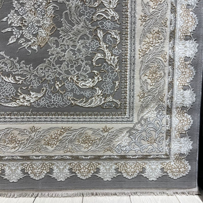 Miral Turkish Classic Rug EO06A Light gray Size 100*300